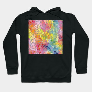 Rainbow Water Drops Hidden Heart Shining Gray Hoodie